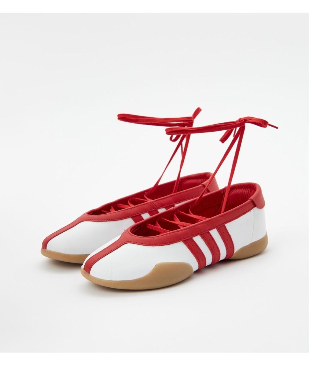 ADIDAS Белые кожаные балетки, фото 2