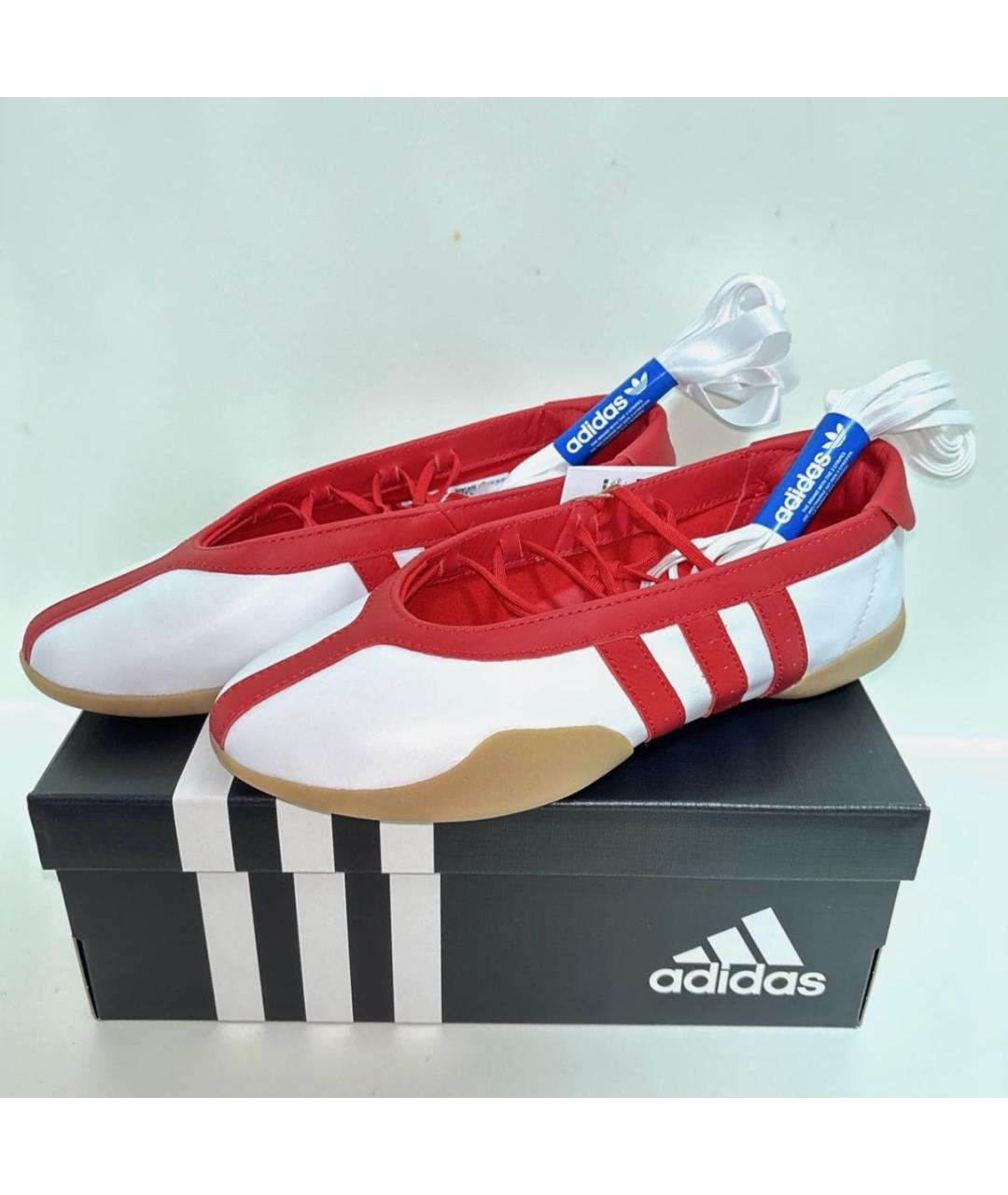 ADIDAS Белые кожаные балетки, фото 6