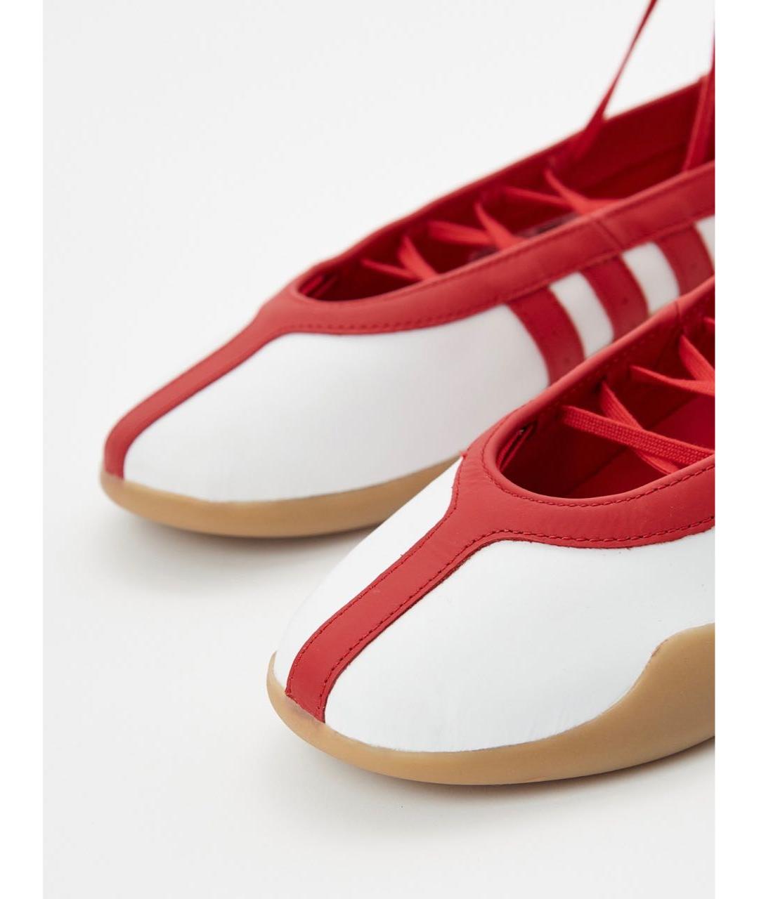 ADIDAS Белые кожаные балетки, фото 4