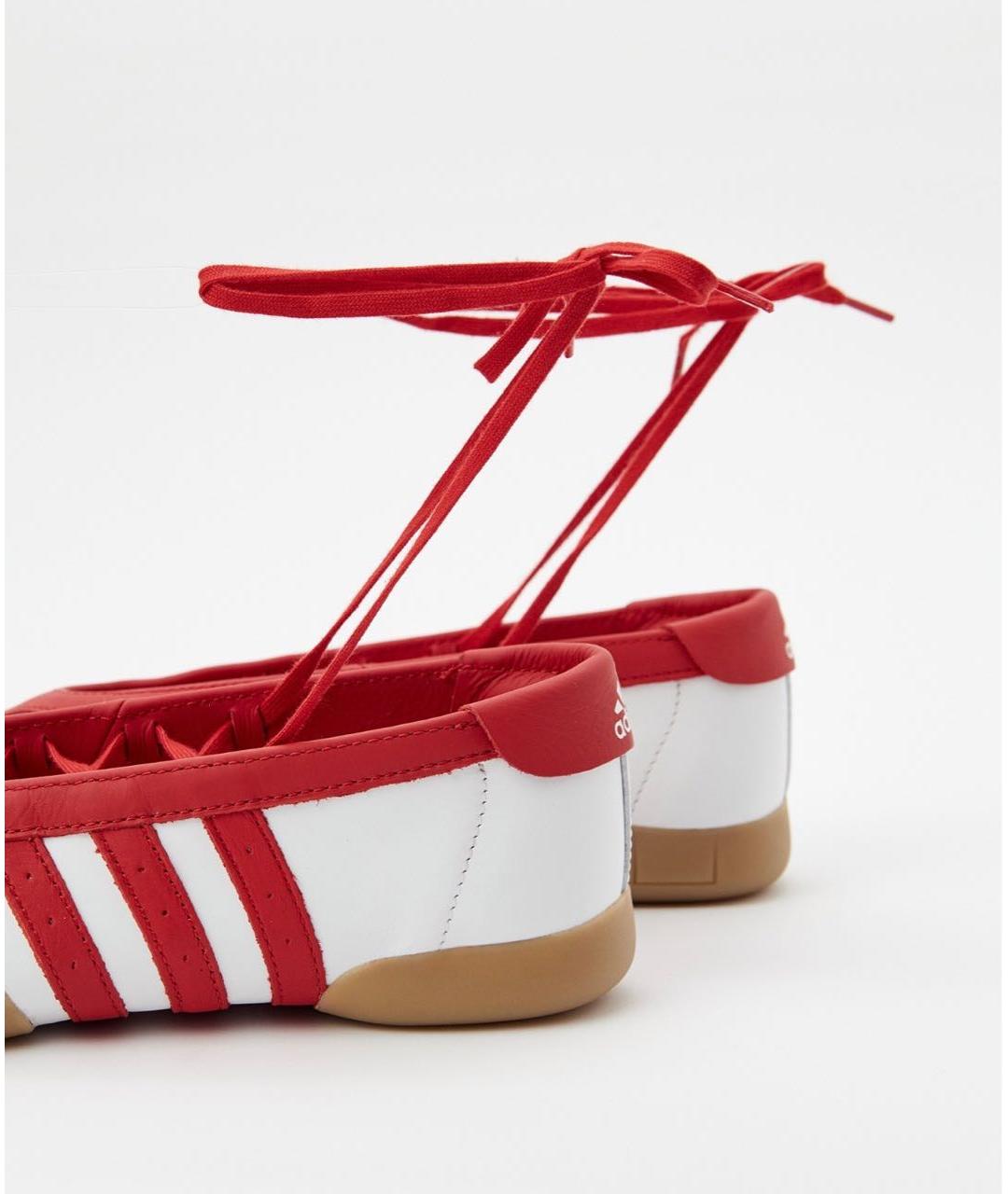 ADIDAS Белые кожаные балетки, фото 3