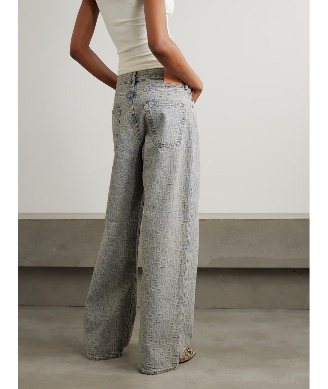 ACNE STUDIOS Голубые прямые джинсы, фото 4