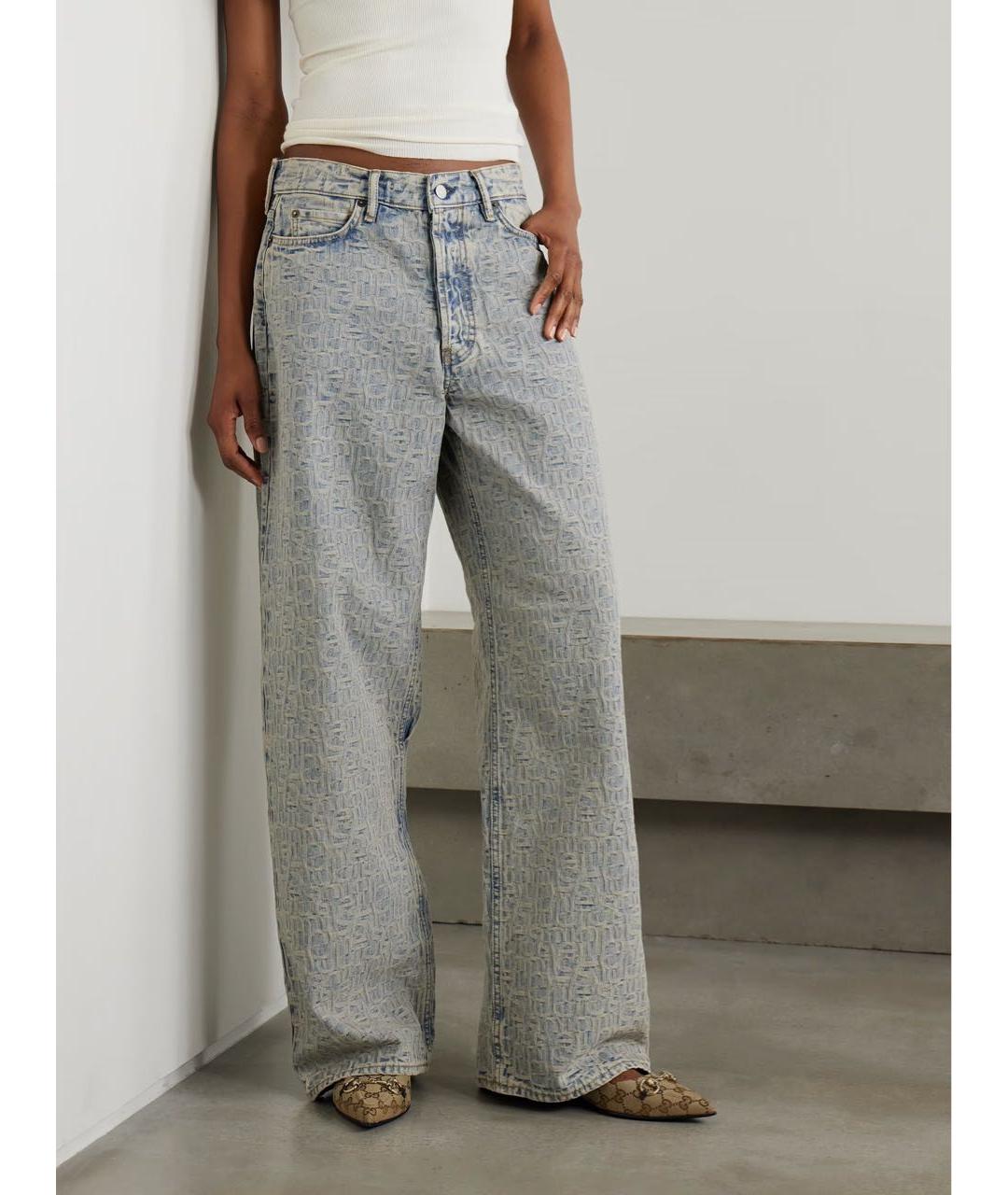 ACNE STUDIOS Голубые прямые джинсы, фото 5