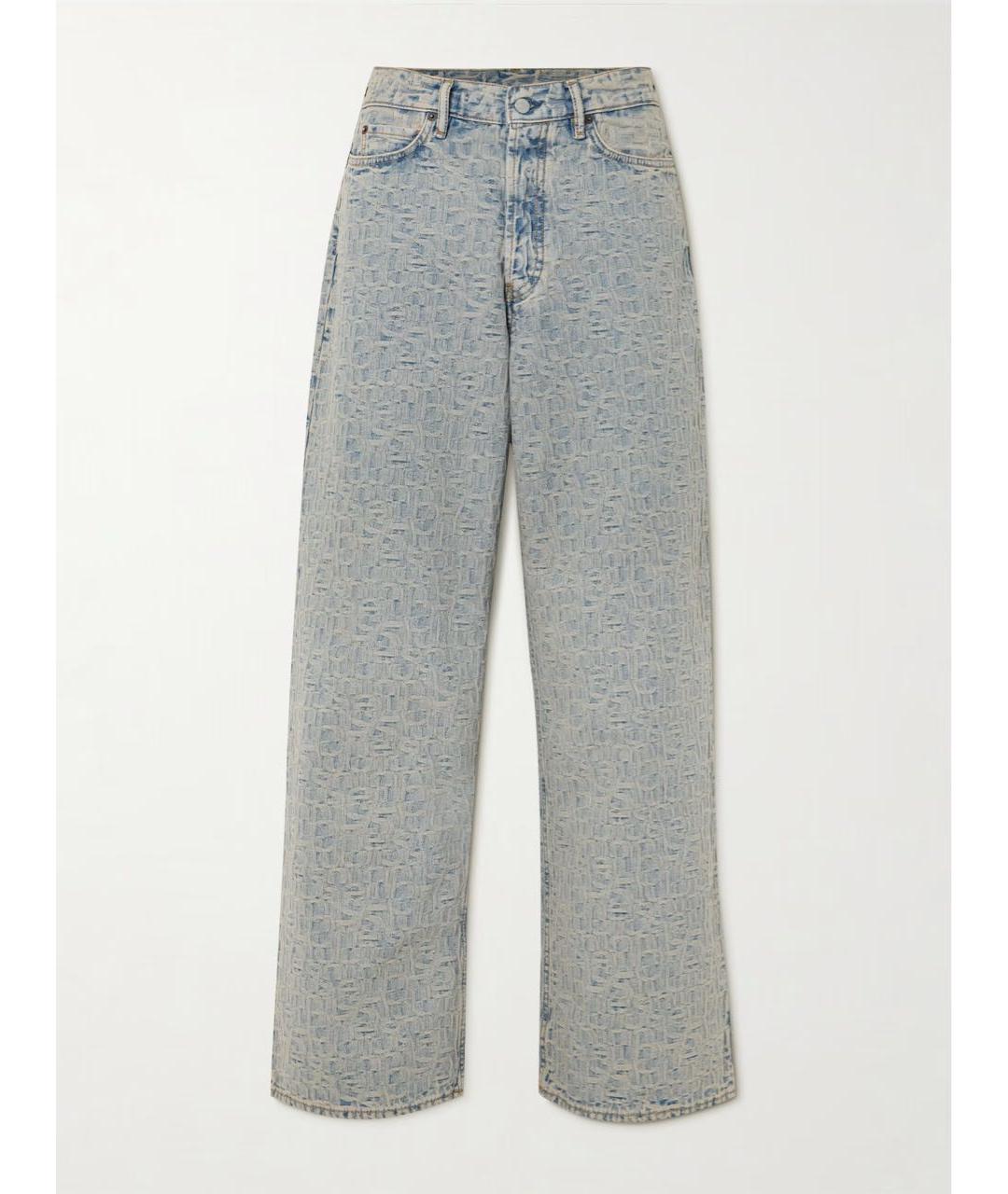ACNE STUDIOS Голубые прямые джинсы, фото 7
