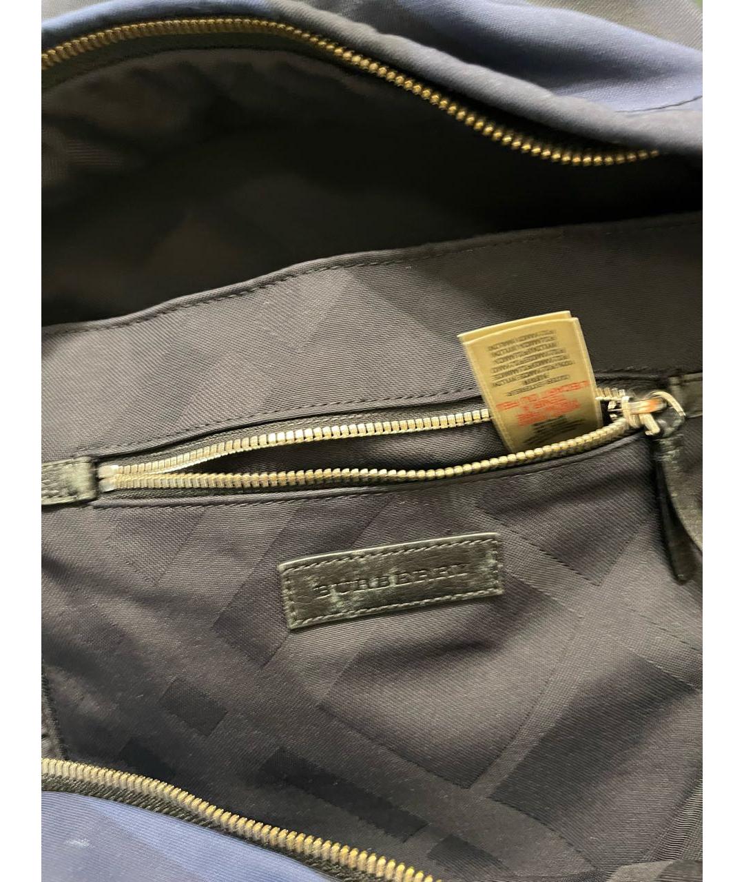 BURBERRY Синий тканевый рюкзак, фото 4