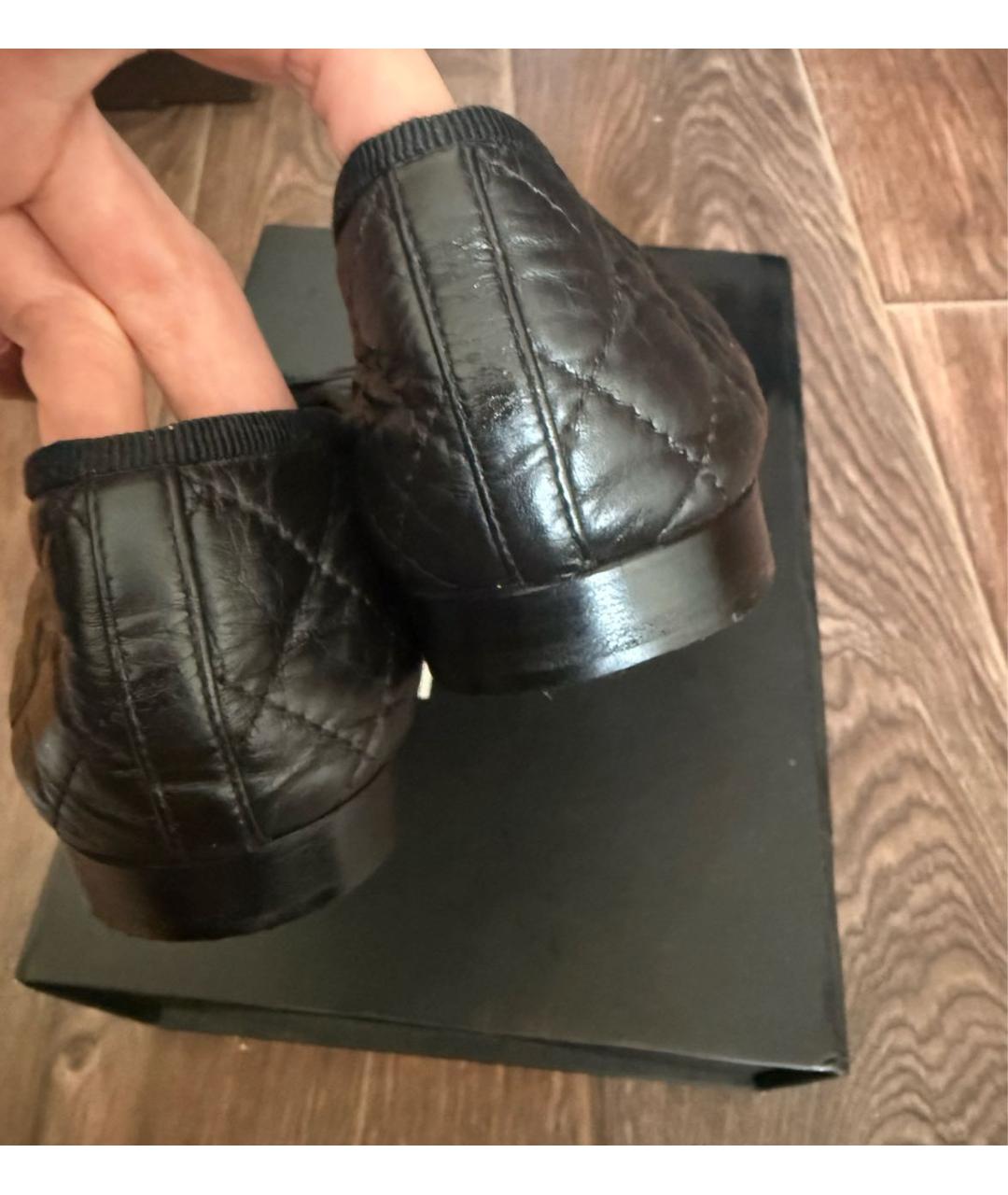 CHANEL Черные кожаные балетки, фото 5