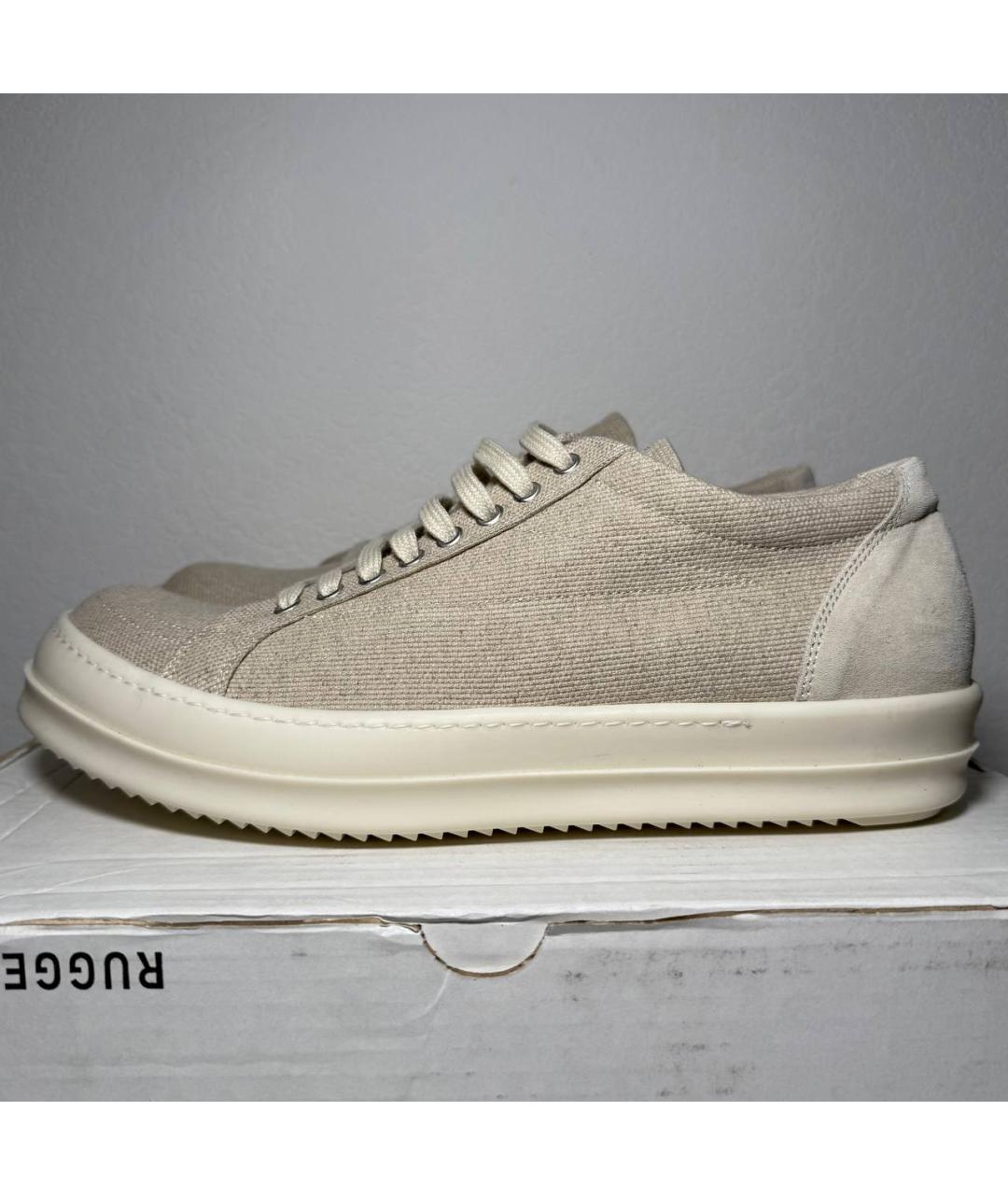 RICK OWENS DRKSHDW Бежевые низкие кроссовки / кеды, фото 2