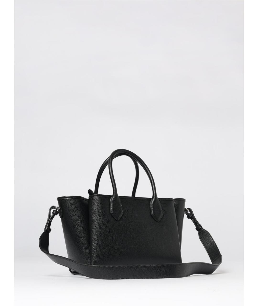 EMPORIO ARMANI Черная сумка с короткими ручками из искусственной кожи, фото 2