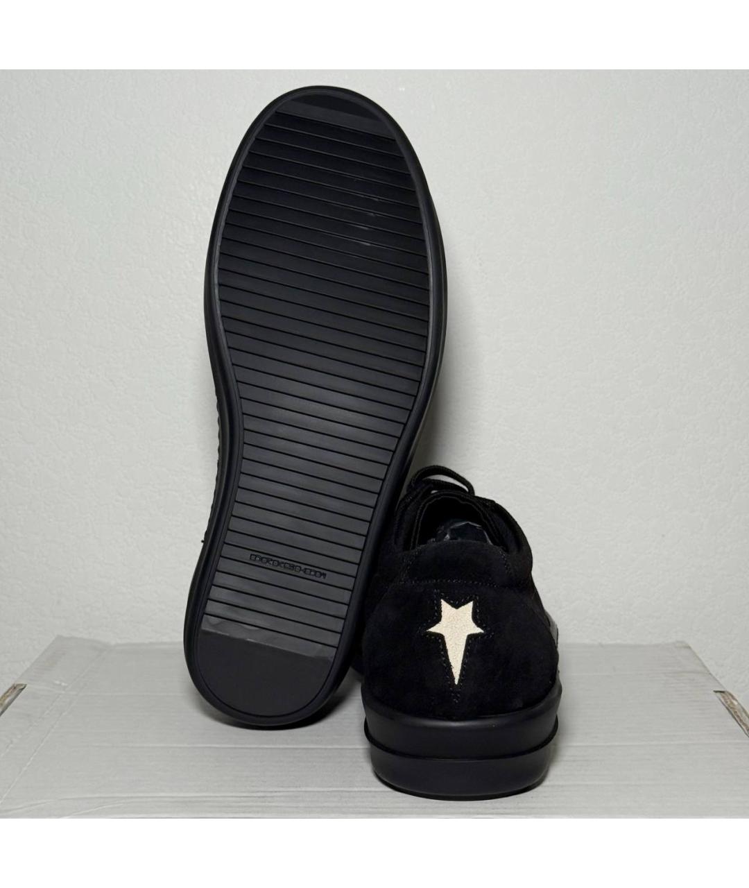 RICK OWENS DRKSHDW Черные низкие кроссовки / кеды, фото 4