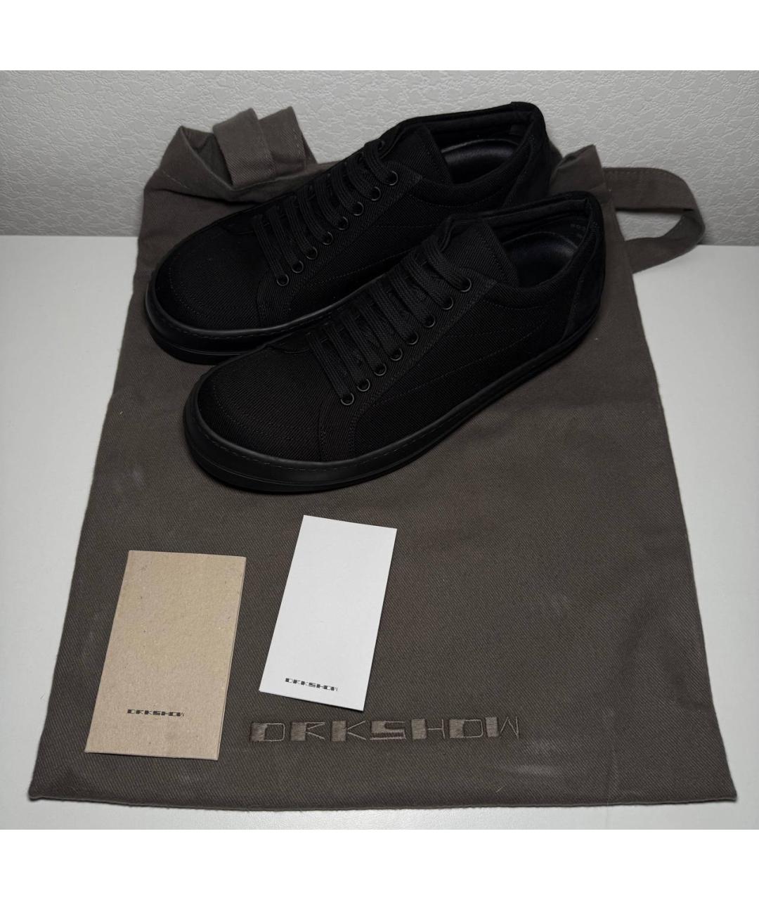RICK OWENS DRKSHDW Черные низкие кроссовки / кеды, фото 7