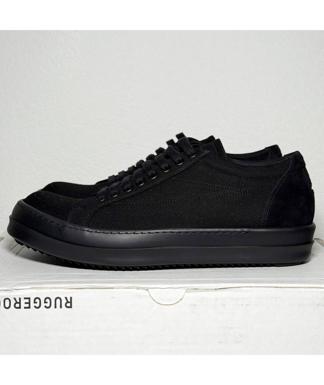 RICK OWENS DRKSHDW Черные низкие кроссовки / кеды, фото 2
