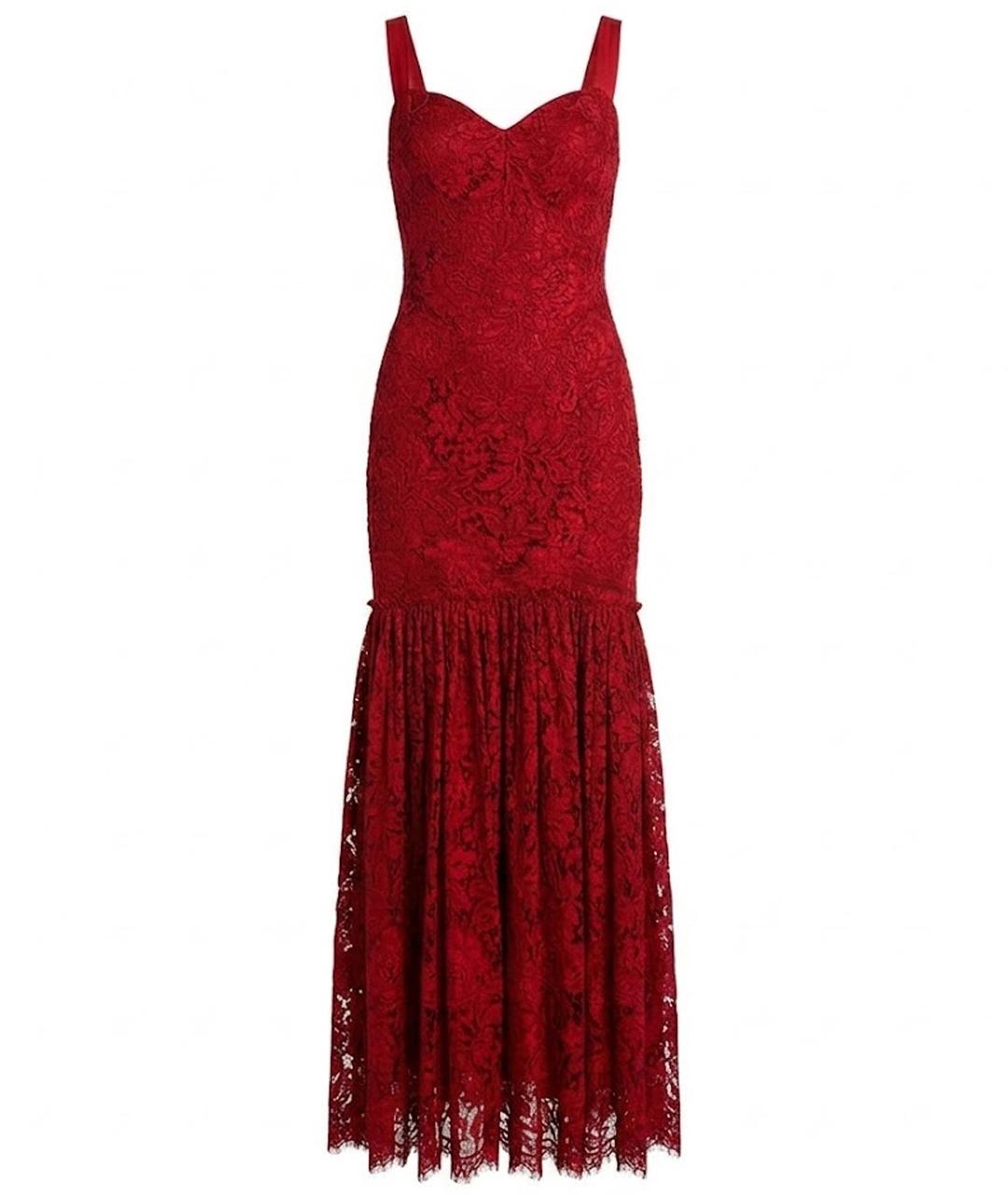 DOLCE&GABBANA Красное хлопковое вечернее платье, фото 1