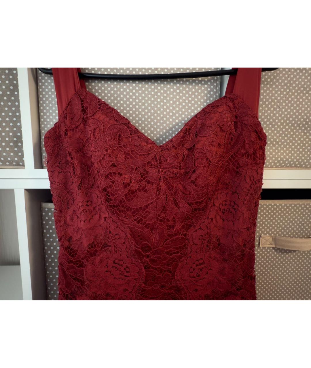 DOLCE&GABBANA Красное хлопковое вечернее платье, фото 2