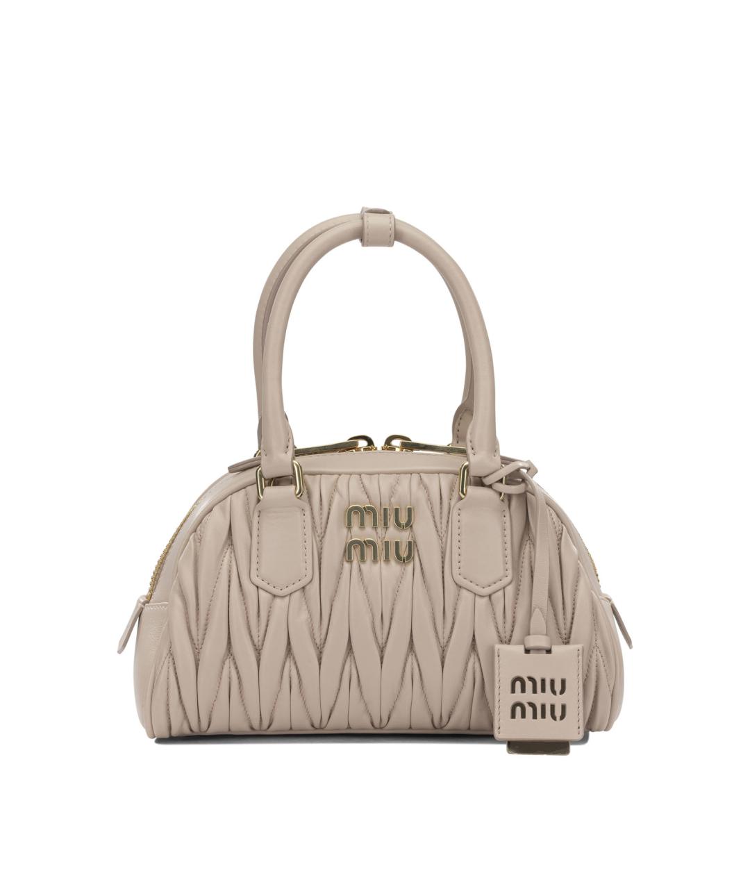 MIU MIU Розовая кожаная сумка тоут, фото 1