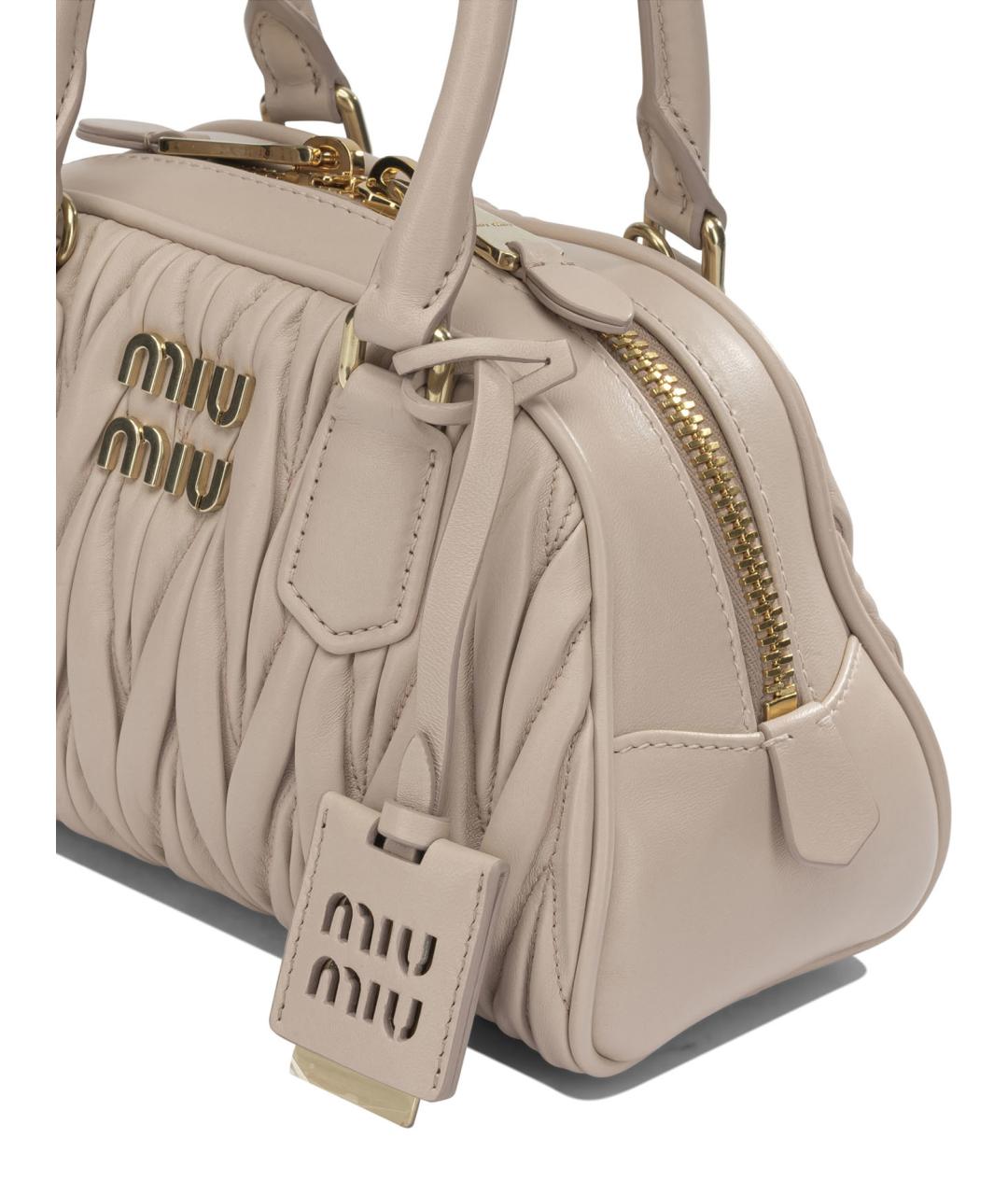 MIU MIU Розовая кожаная сумка тоут, фото 4