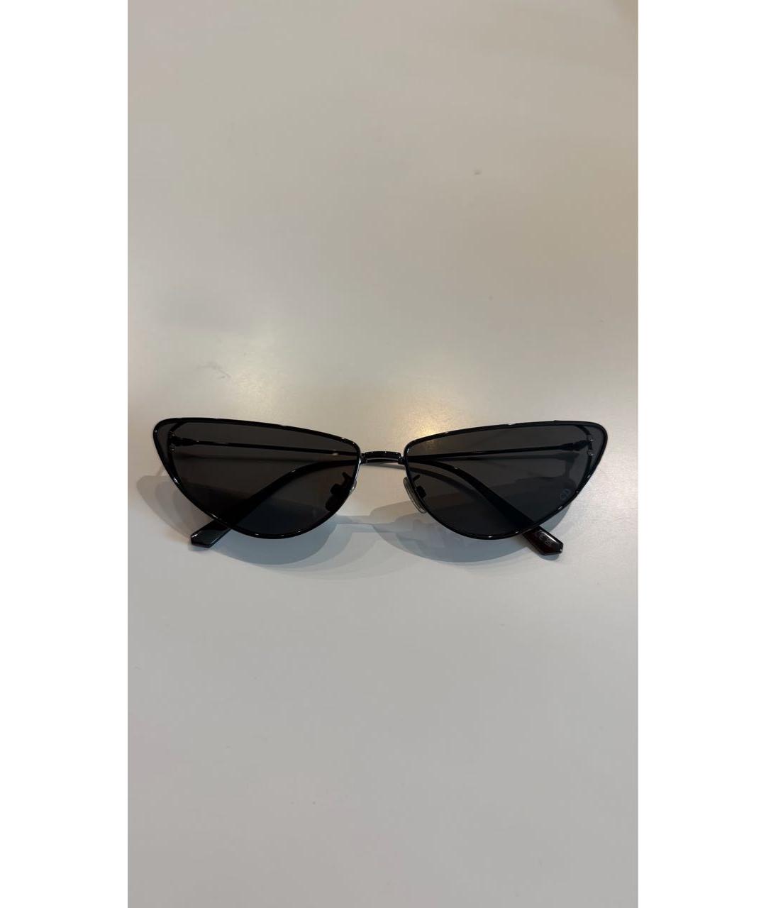 CHRISTIAN DIOR Черные металлические солнцезащитные очки, фото 6