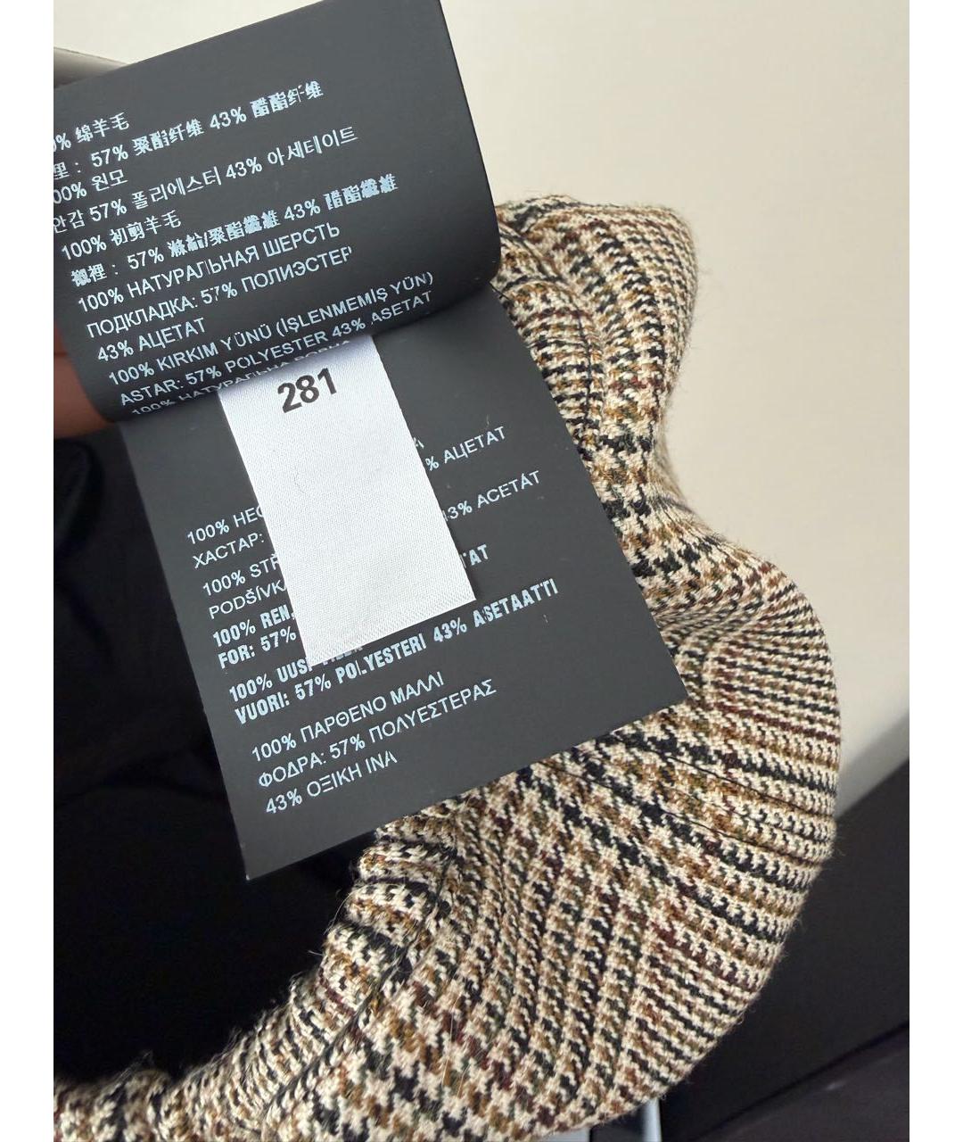 MIU MIU Коричневая шерстяная шапка, фото 3