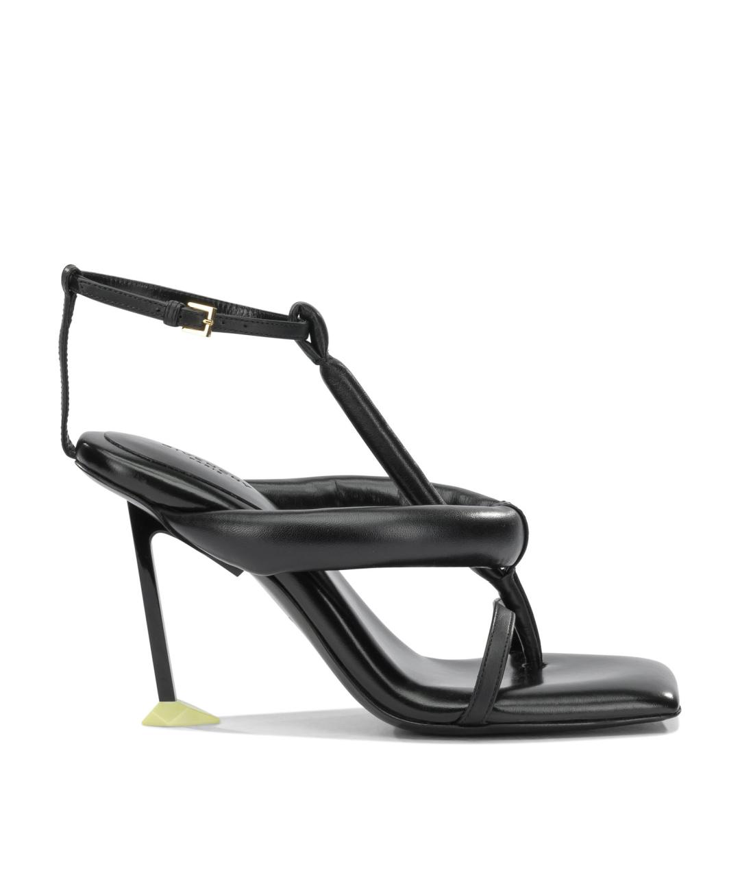 GIVENCHY Черные кожаные сандалии, фото 1