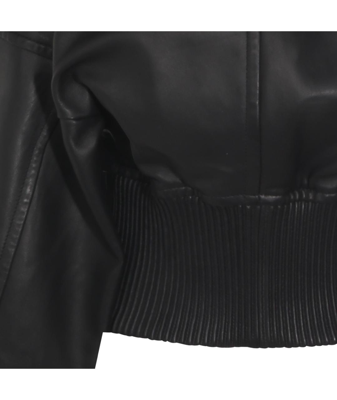 SPORTMAX Черная кожаная куртка, фото 4
