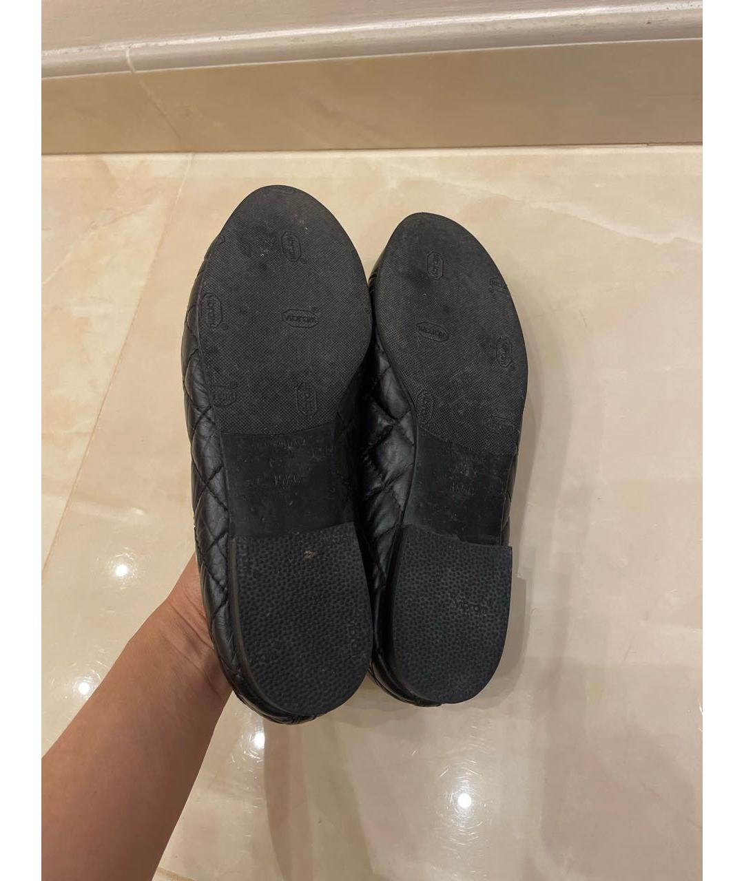 CHANEL Черные кожаные балетки, фото 5