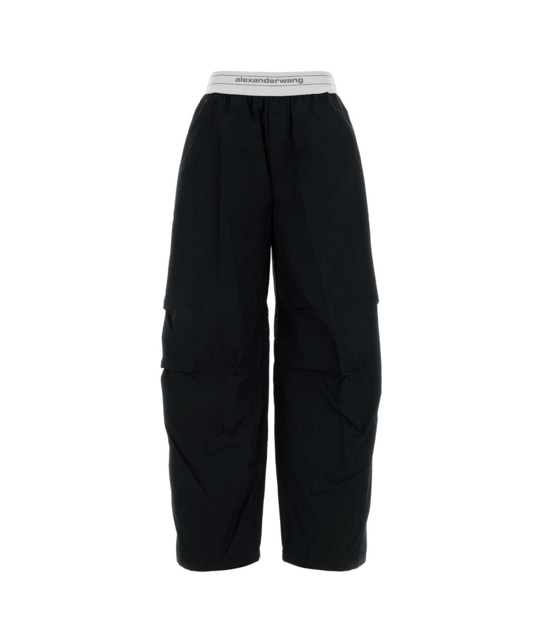 ALEXANDER WANG Черные хлопковые прямые брюки, фото 1
