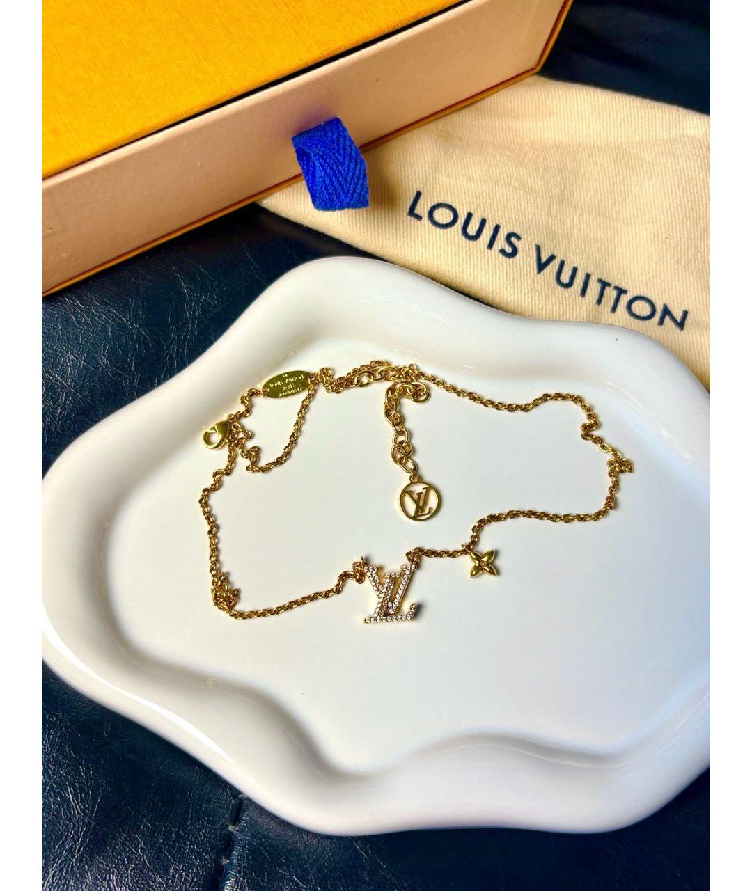 LOUIS VUITTON Золотое колье, фото 9