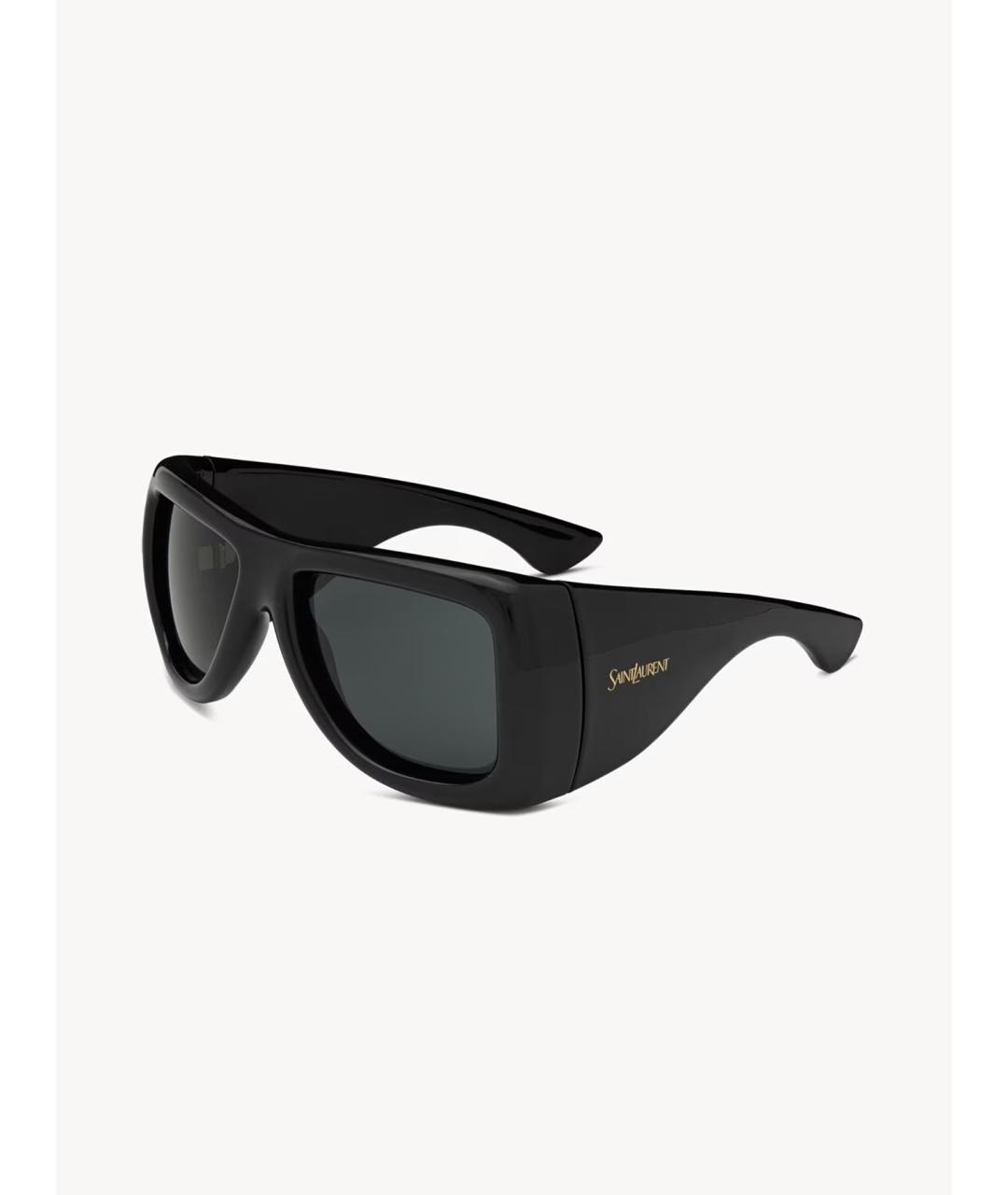 SAINT LAURENT Черные пластиковые солнцезащитные очки, фото 3