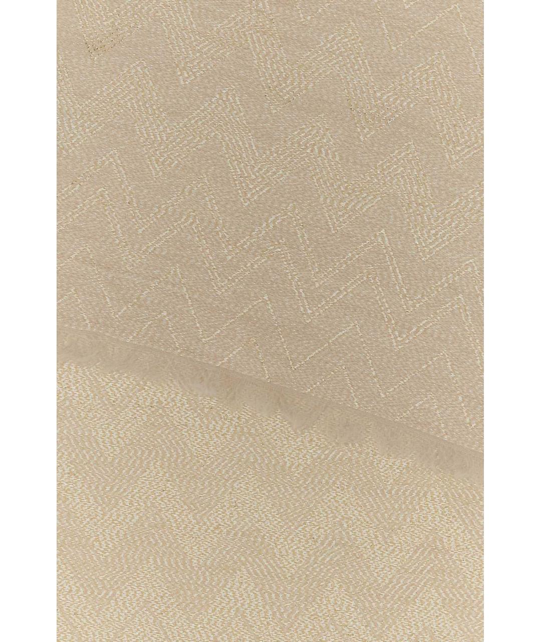 MISSONI Бежевый шерстяной шарф, фото 2