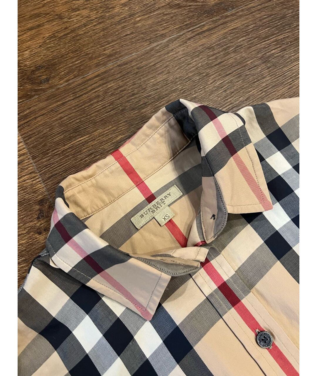 BURBERRY Бежевая хлопко-эластановая рубашка, фото 6