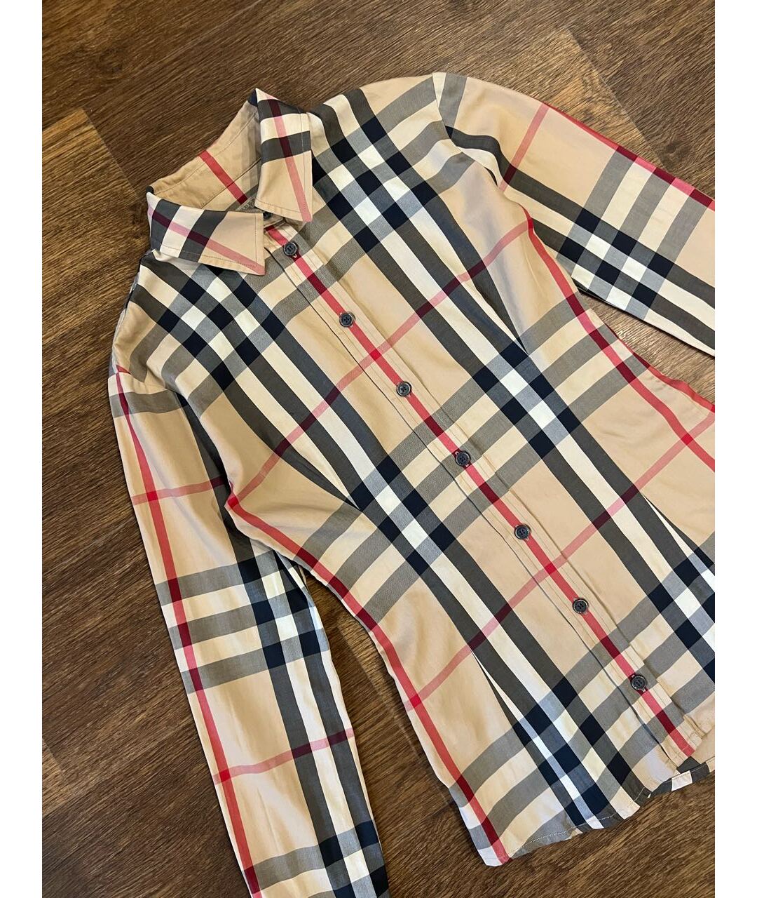 BURBERRY Бежевая хлопко-эластановая рубашка, фото 3
