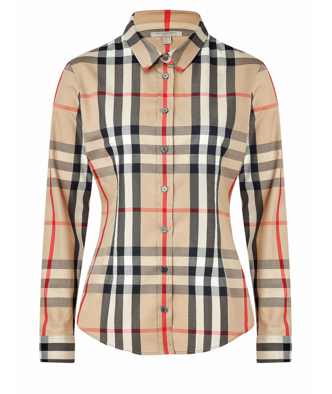 BURBERRY Бежевая хлопко-эластановая рубашка, фото 1