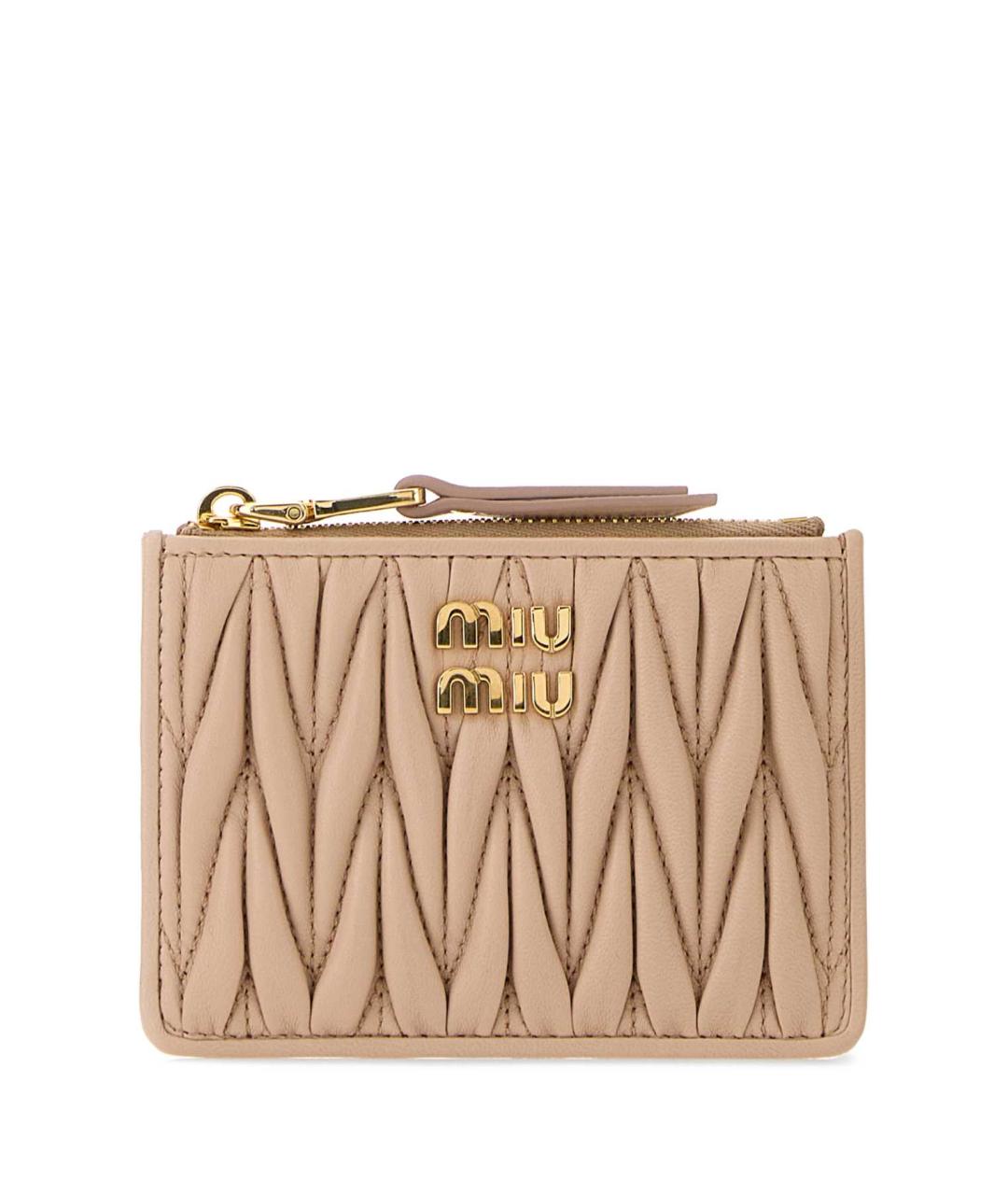 MIU MIU Розовый кожаный кошелек, фото 1