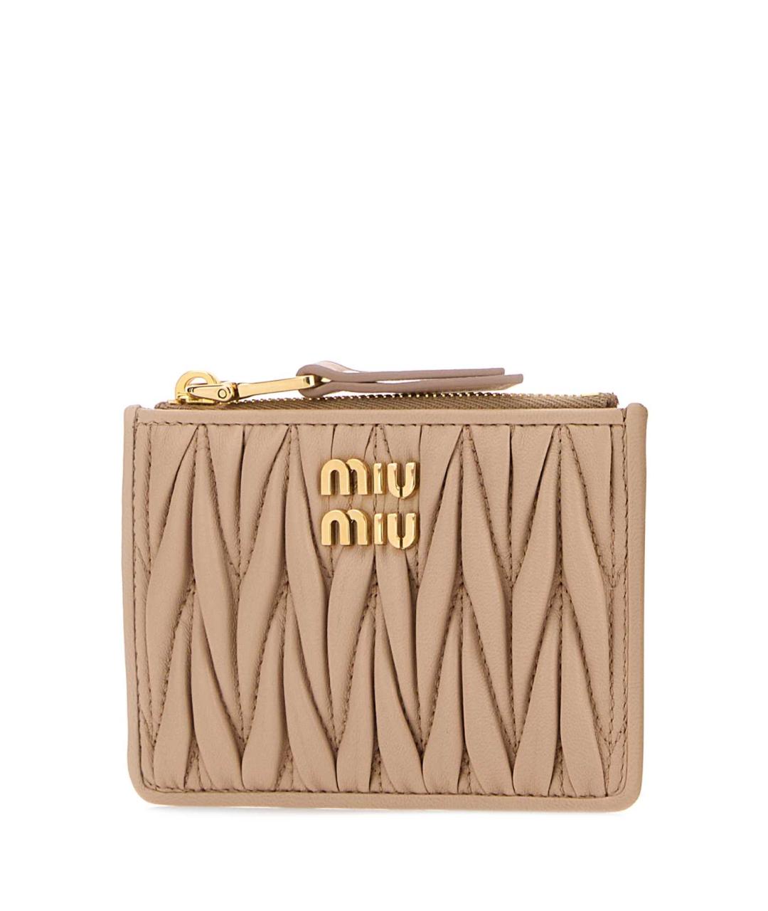 MIU MIU Розовый кожаный кошелек, фото 2