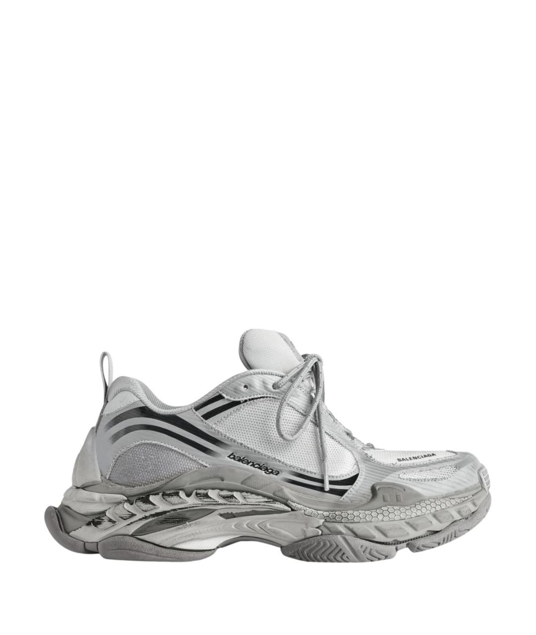BALENCIAGA Серые синтетические низкие кроссовки / кеды, фото 1