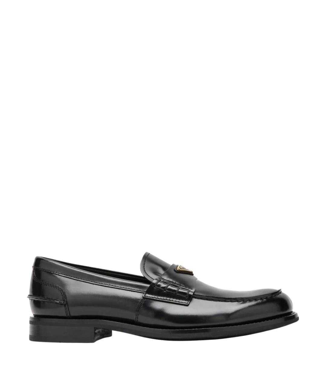PRADA Черные кожаные лоферы, фото 1
