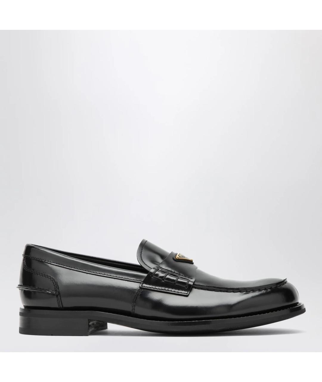 PRADA Черные кожаные лоферы, фото 3