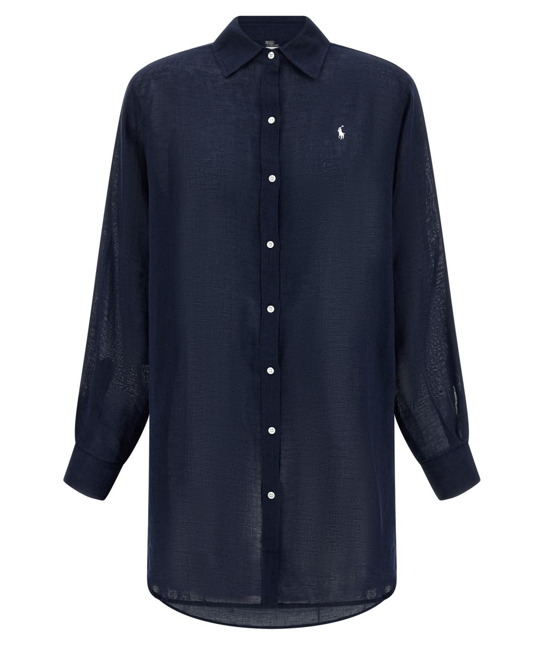 POLO RALPH LAUREN Синяя льняная рубашка, фото 1