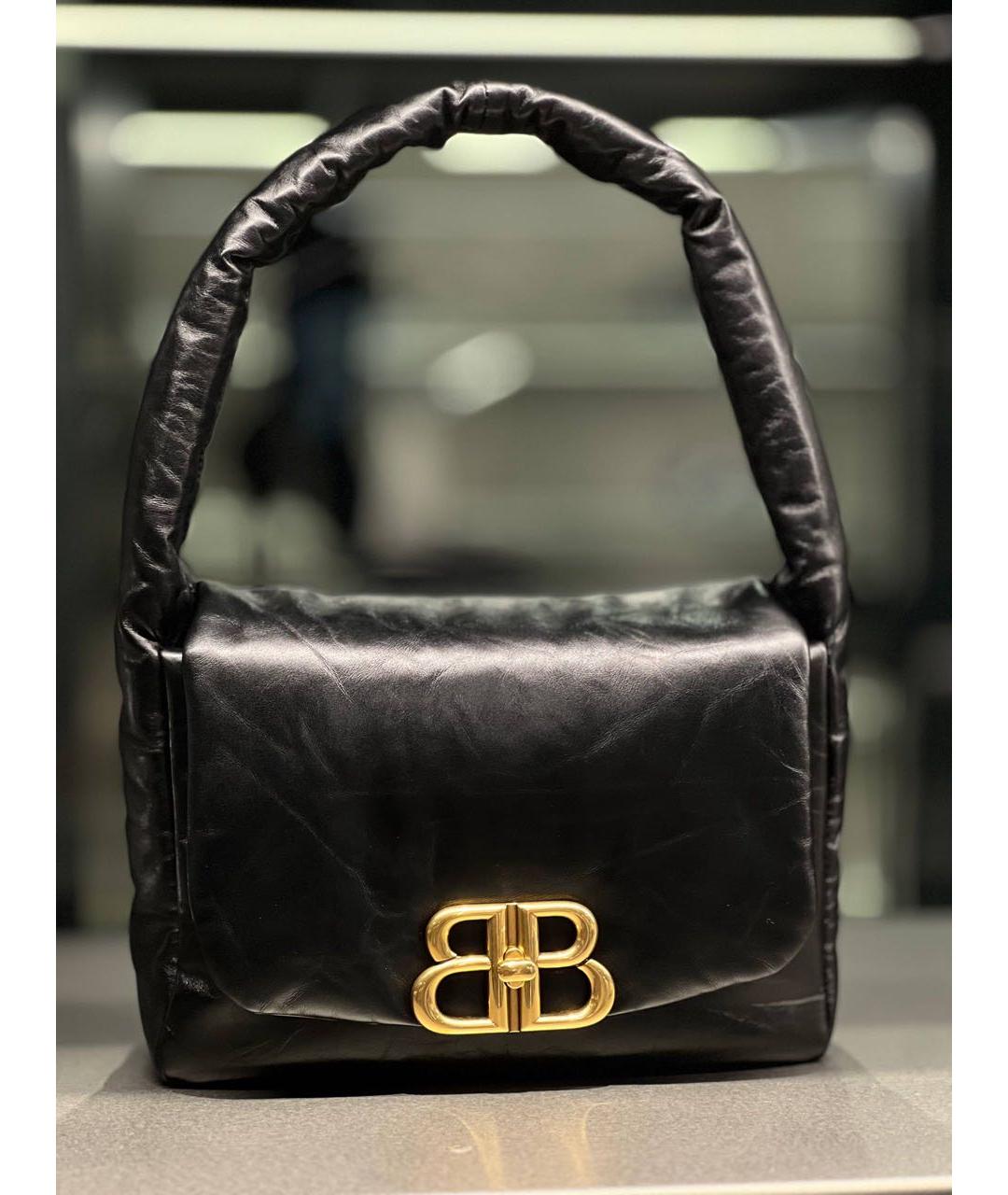 BALENCIAGA Черная кожаная сумка с короткими ручками, фото 5
