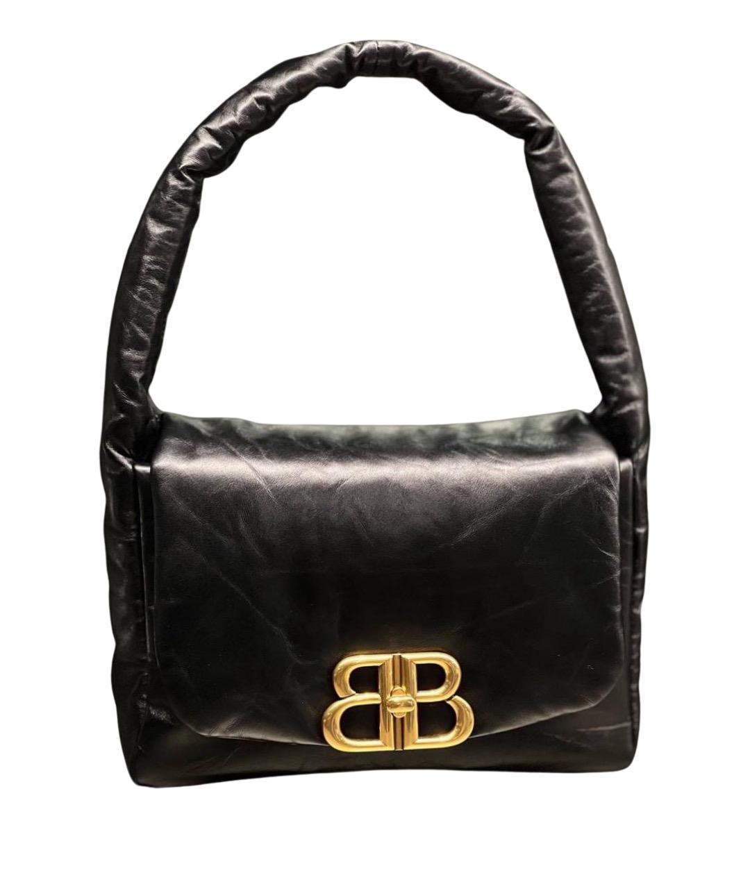 BALENCIAGA Черная кожаная сумка с короткими ручками, фото 1