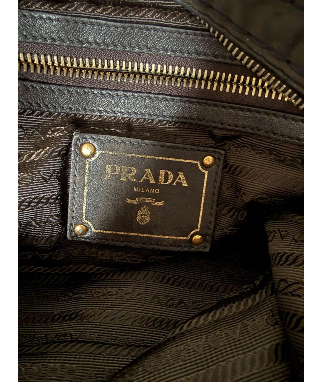 PRADA Коричневая тканевая сумка через плечо, фото 6