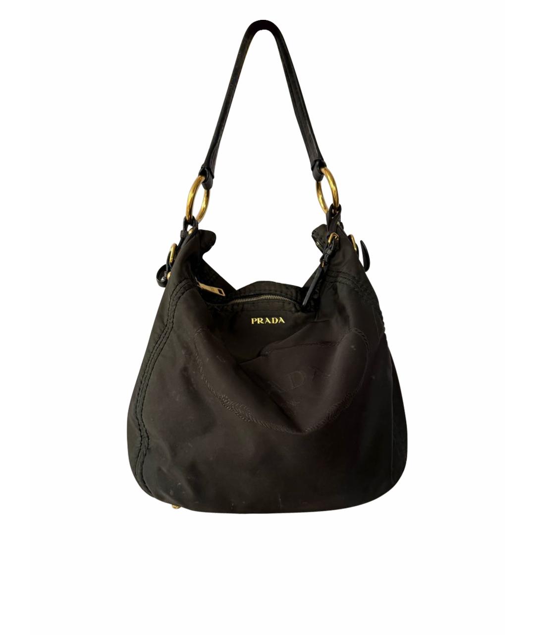 PRADA Коричневая тканевая сумка через плечо, фото 1