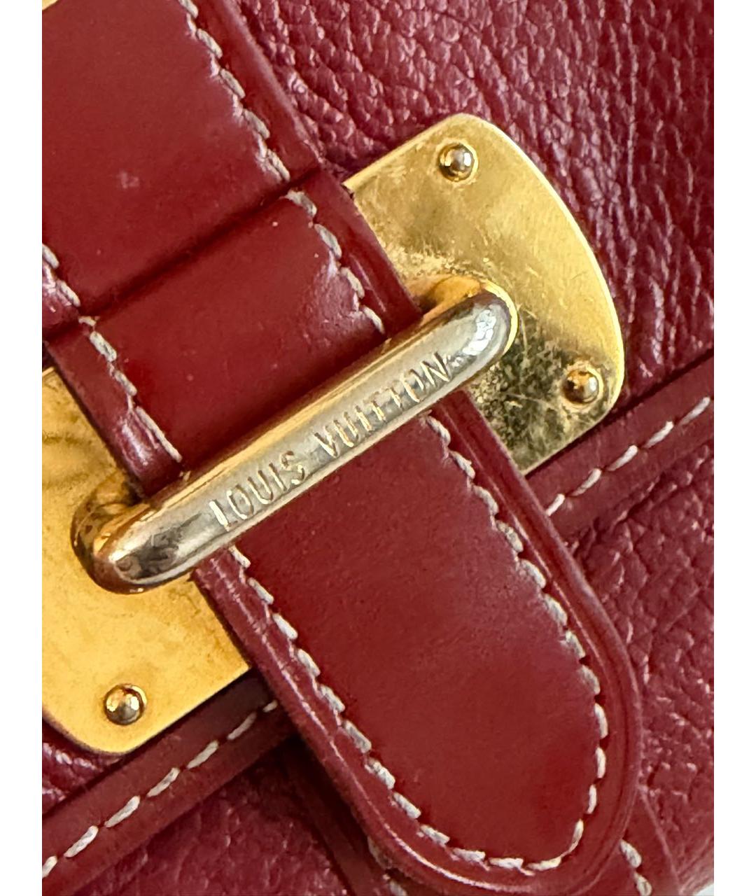 LOUIS VUITTON Бордовый кожаный кошелек, фото 2