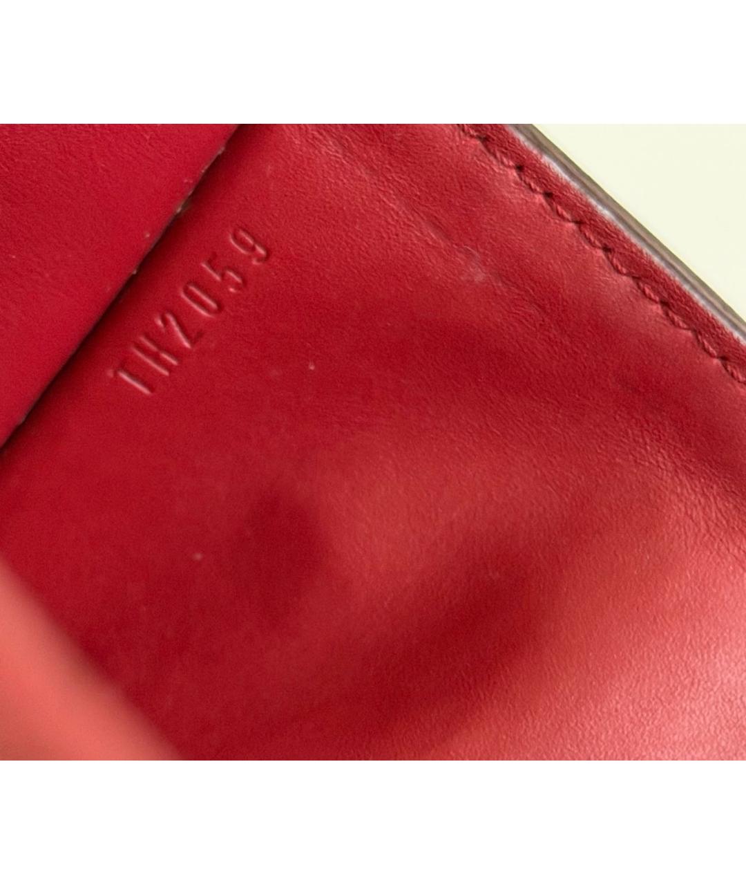 LOUIS VUITTON Бордовый кожаный кошелек, фото 7