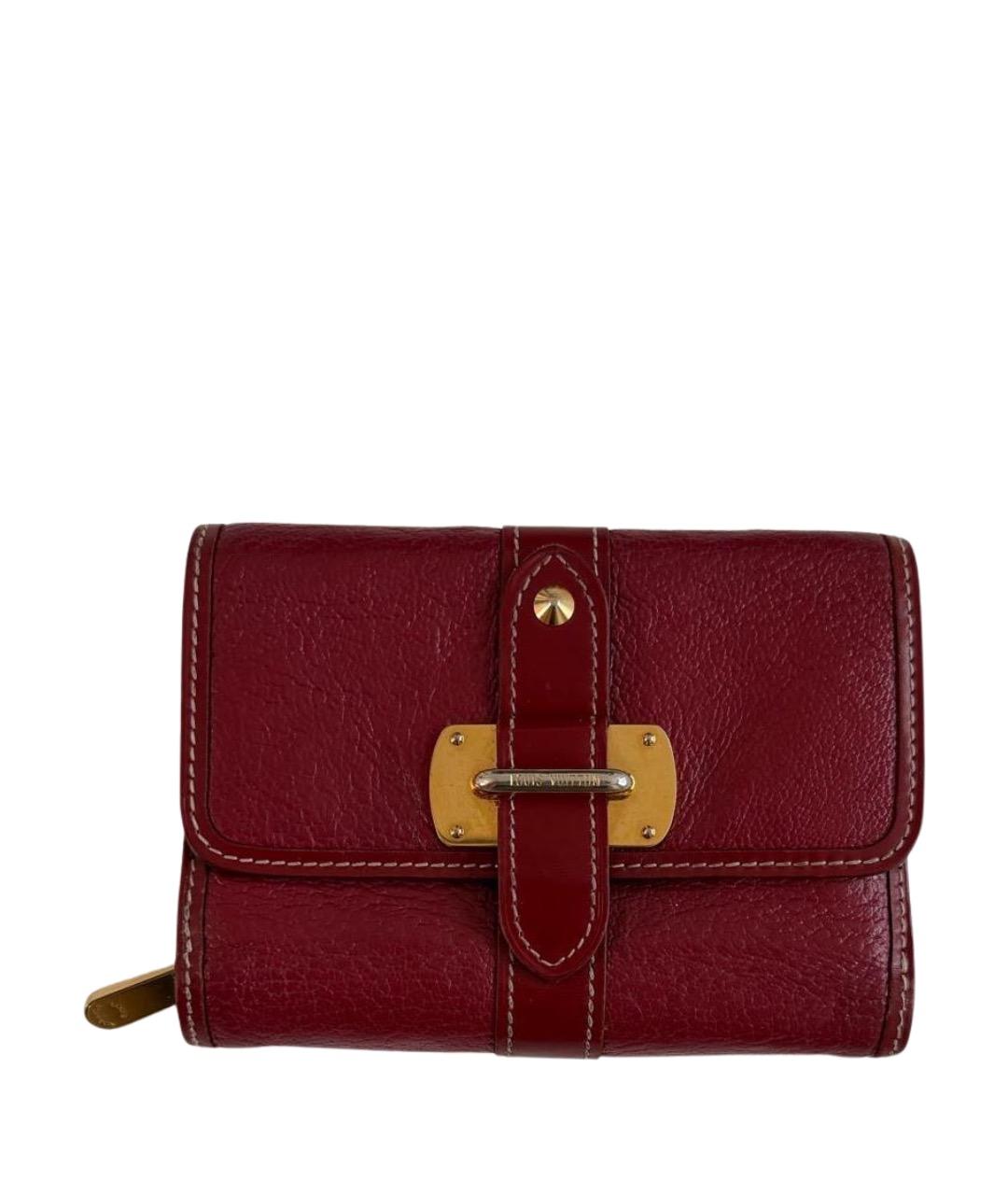LOUIS VUITTON Бордовый кожаный кошелек, фото 1