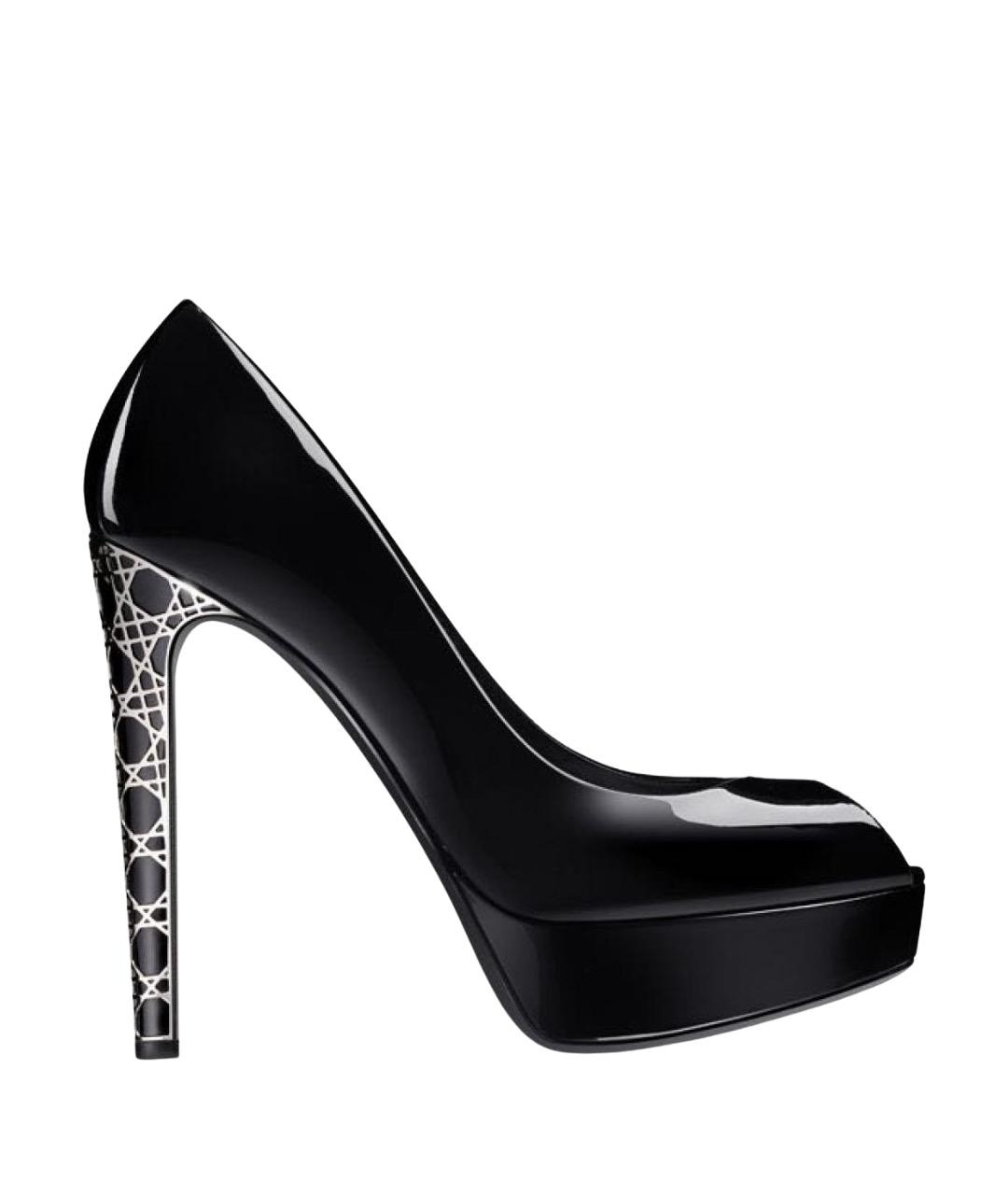 CHRISTIAN DIOR Черные туфли из лакированной кожи, фото 1