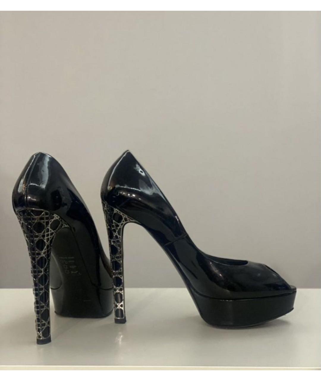 CHRISTIAN DIOR Черные туфли из лакированной кожи, фото 2