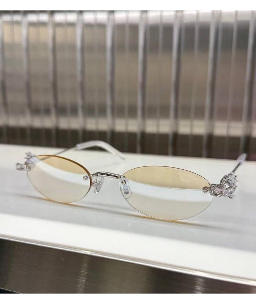 GUCCI Желтые металлические солнцезащитные очки, фото 3