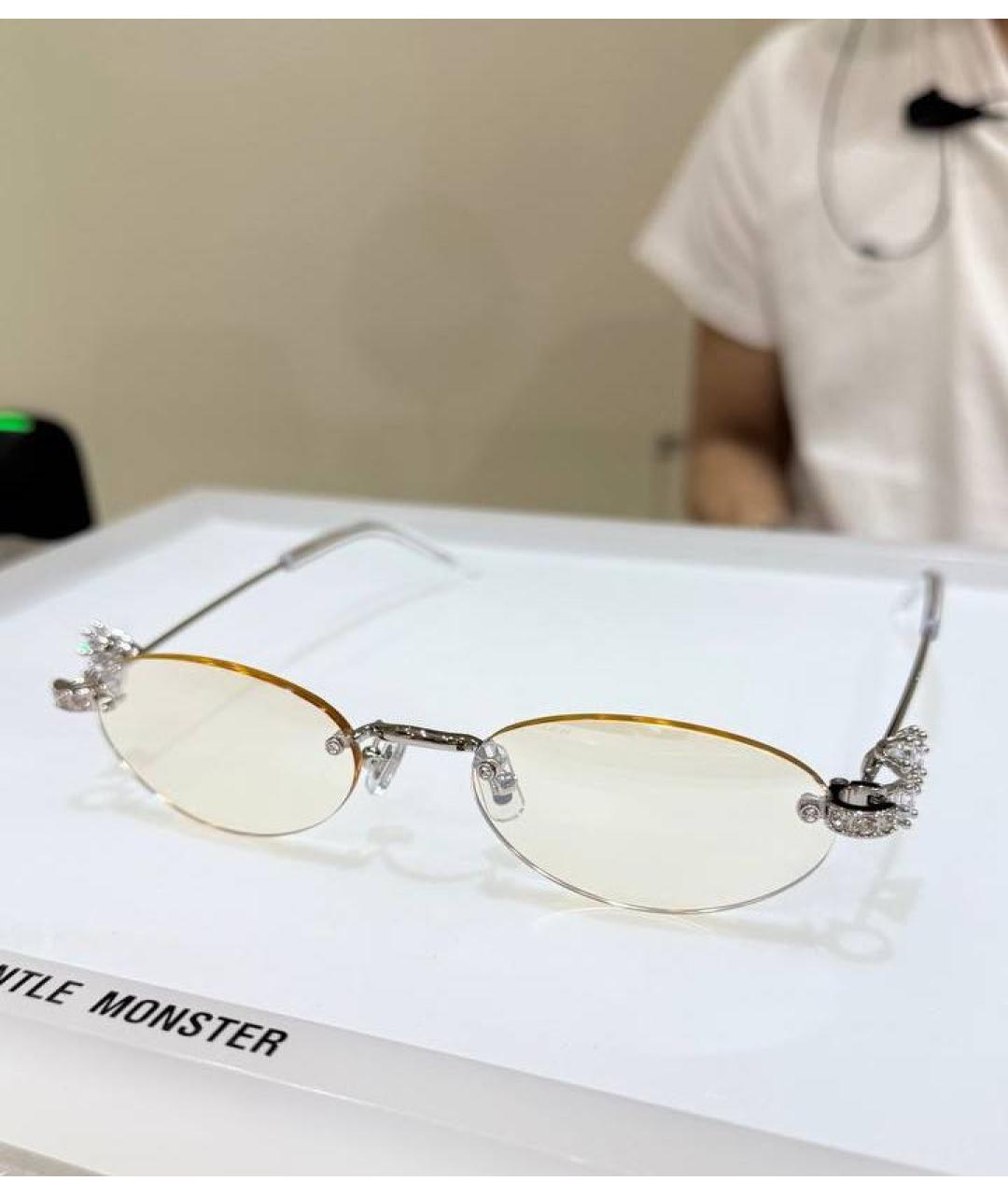GUCCI Желтые металлические солнцезащитные очки, фото 5