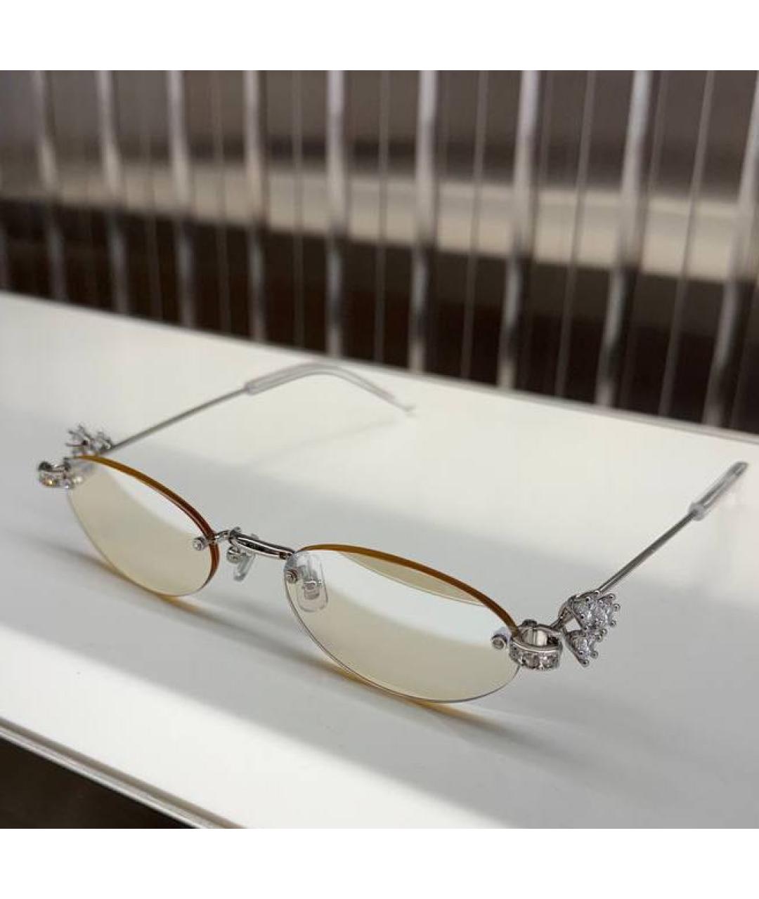 GUCCI Желтые металлические солнцезащитные очки, фото 4