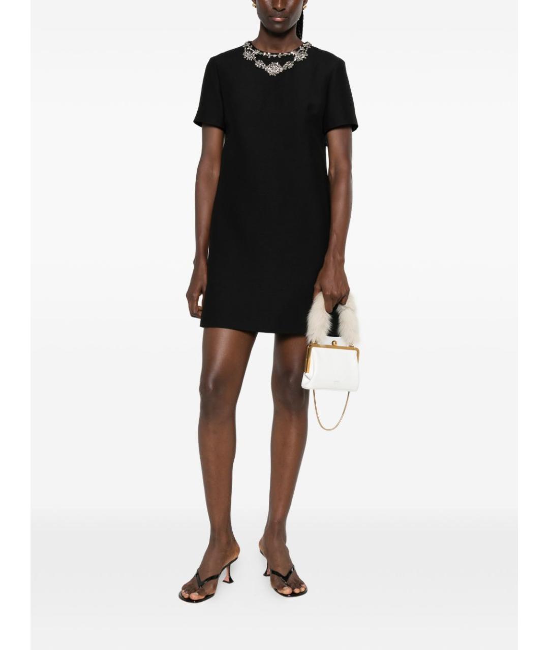 VALENTINO Черное шерстяное вечернее платье, фото 4