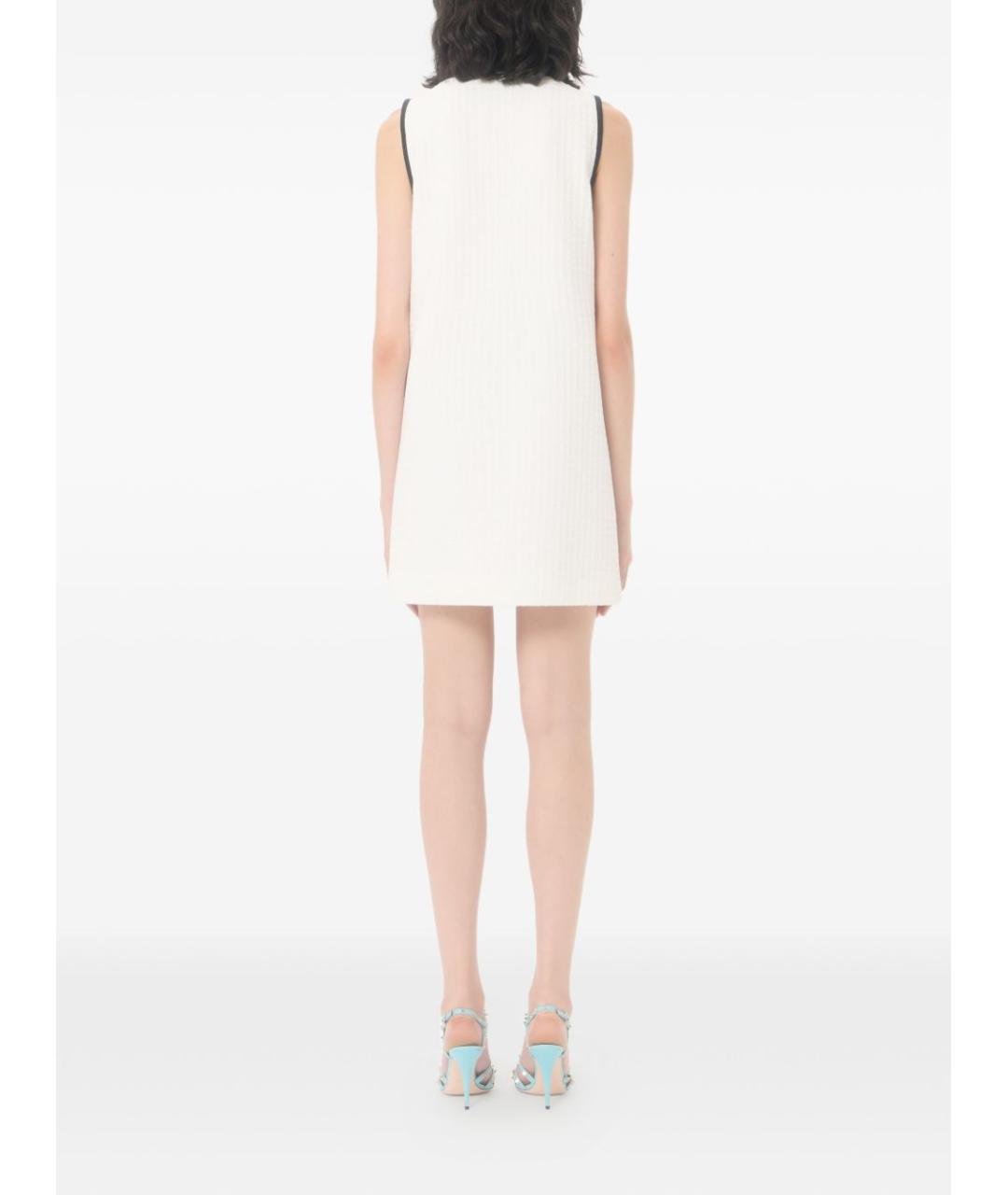 VALENTINO Белое хлопковое повседневное платье, фото 6